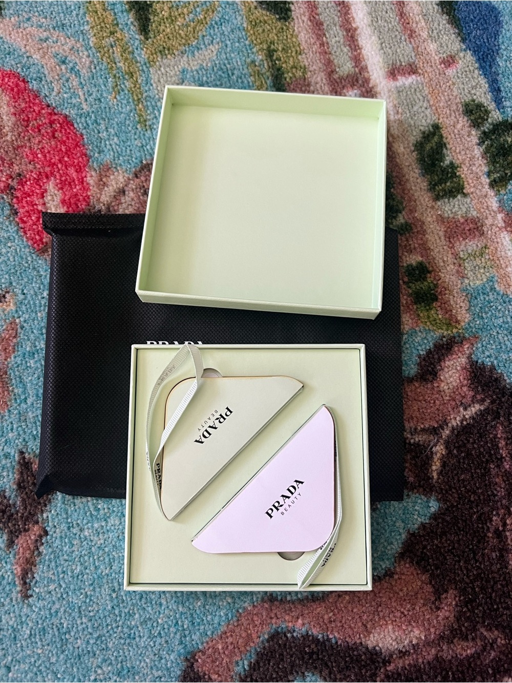 Prada Green & White Ornaments